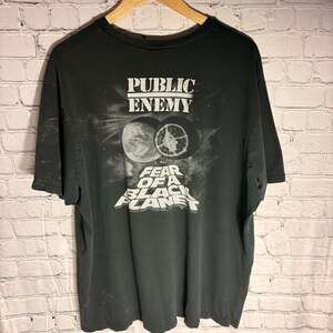Vintage 1990 Public Enemy Fear of a Black Planet Album Promo T-Shirt